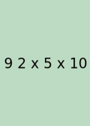 9 2 X 5 X 10