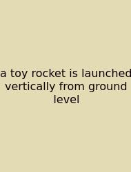A Toy Rocket Is Launched Vertically From Ground Level
